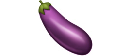Emoji einer Aubergine, symbolisiert Phallus