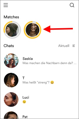 Matches und Chats mit Frauen in Bumble