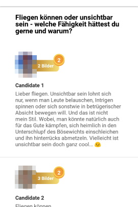 Antworten der Kandidaten