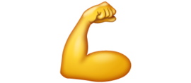 Emoji von einem angespannten Oberarm