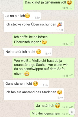 Beispiel für WhatsApp-Chatverlauf mit Emojis