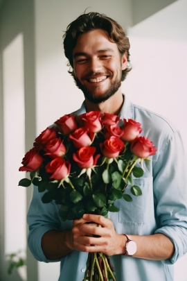Mann will seiner Ex-Freundin Rosen schenken