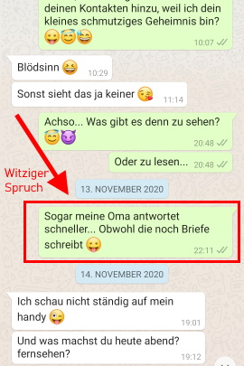 Schreibt mir jeden er nicht tag mehr Er schreibt