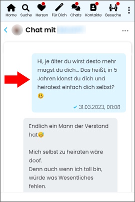 Lustiger Chat auf der Dating-Plattform Finya