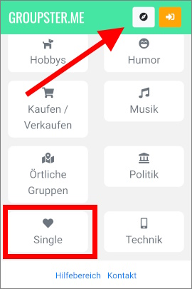 Kategorie für Single-WhatsApp-Gruppen auf Groupster