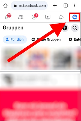 Übersichtsseite für Gruppen in Facebook