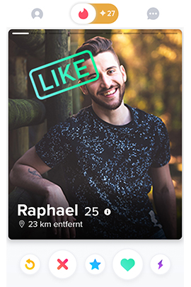 Tinder-Bild von Mann in der golden Hour