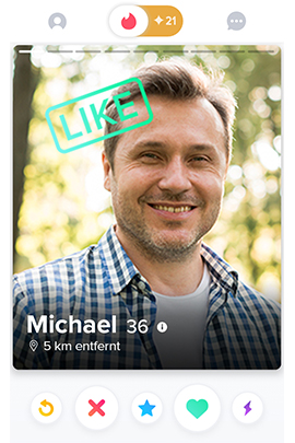 Profilbild bei Tinder von Mann in Natur