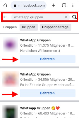 Suchergebnis für Single-WhatsApp-Gruppen in Facebook